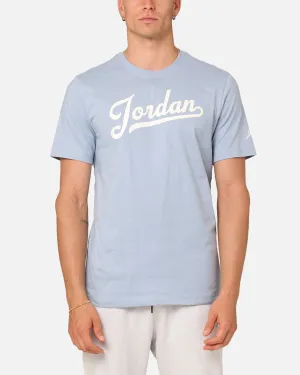 Holiday Wear Premium Cotton Jordan Flight MVP T-Shirt Blue Grey/Sail