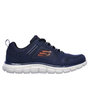 Skechers Mens Track Knockhill Shoes Navy/Orange Free Soul