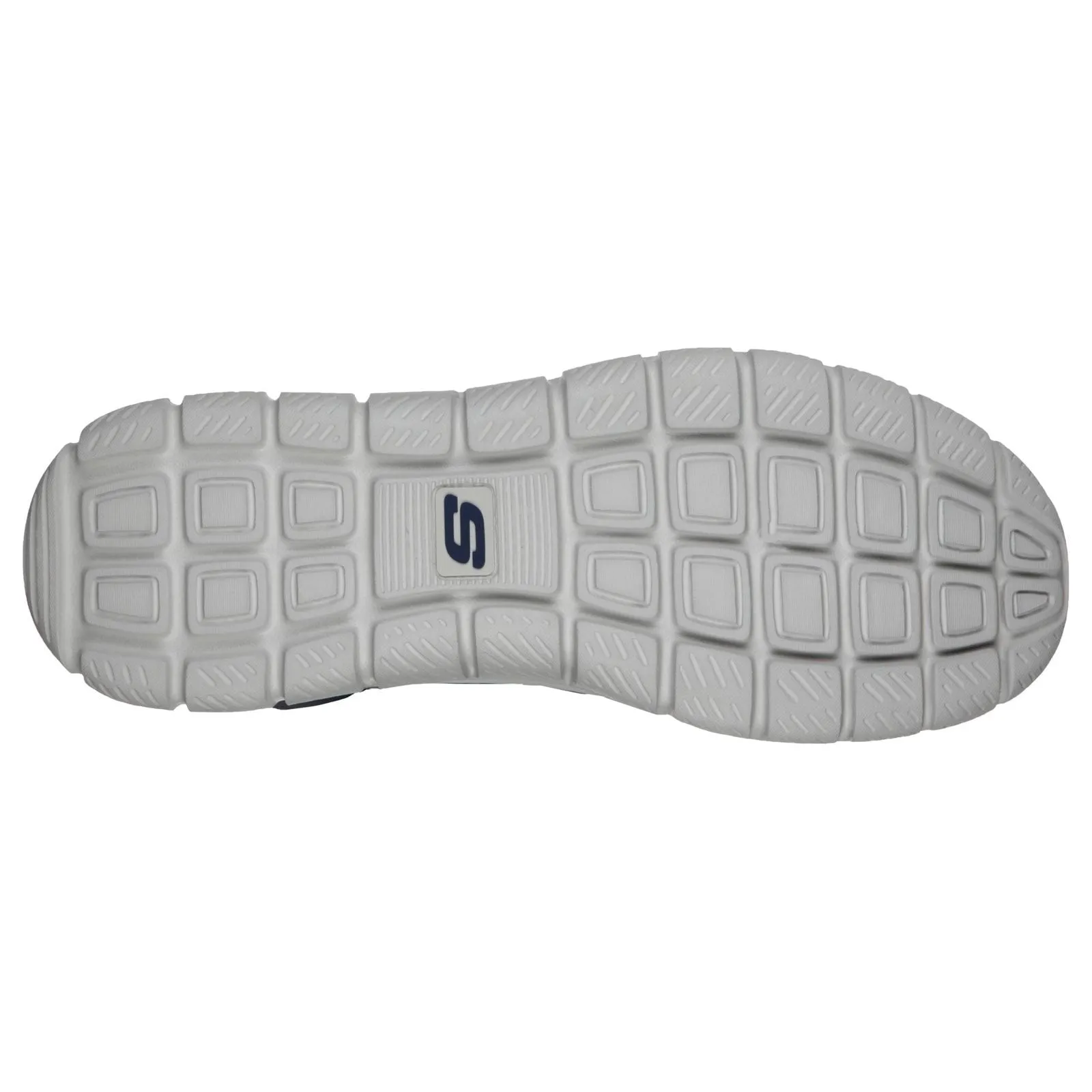 Skechers Mens Track Knockhill Shoes Navy/Orange Orthotic Ready Footbed