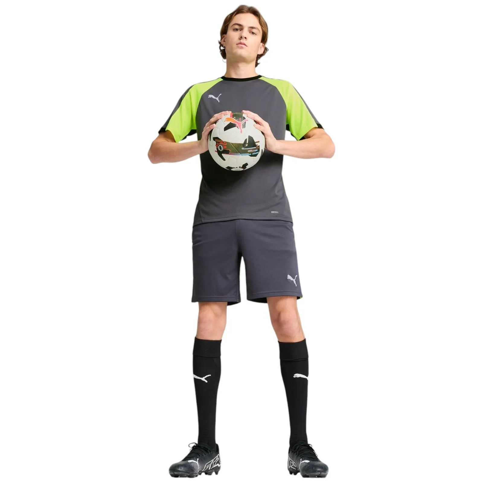 Puma IndividualLIGA Mens Medium-Rise Training Short Soft Waist embroidery work