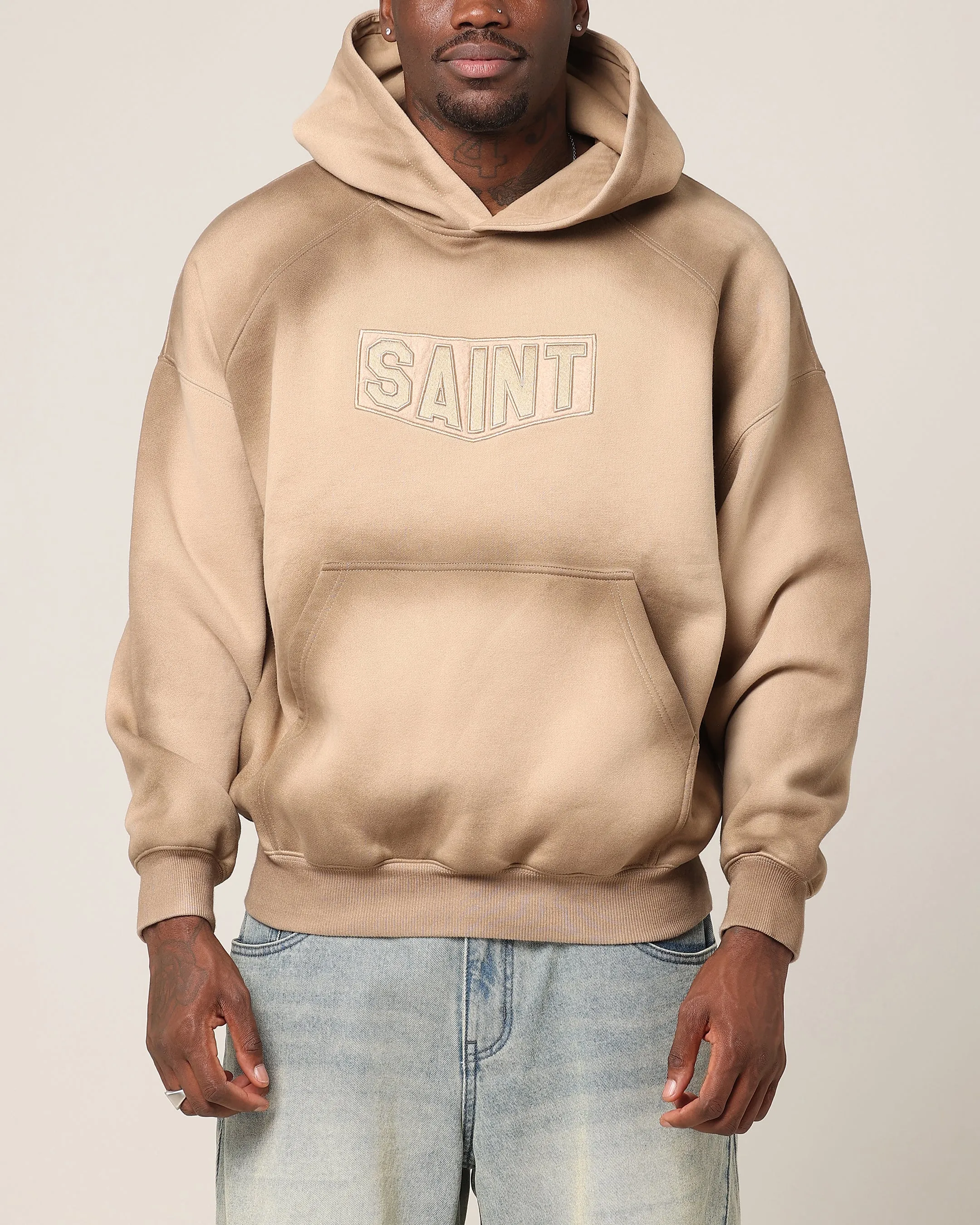 Saint Morta Faded Motor Hoodie Stone Beach Walk Easter wear