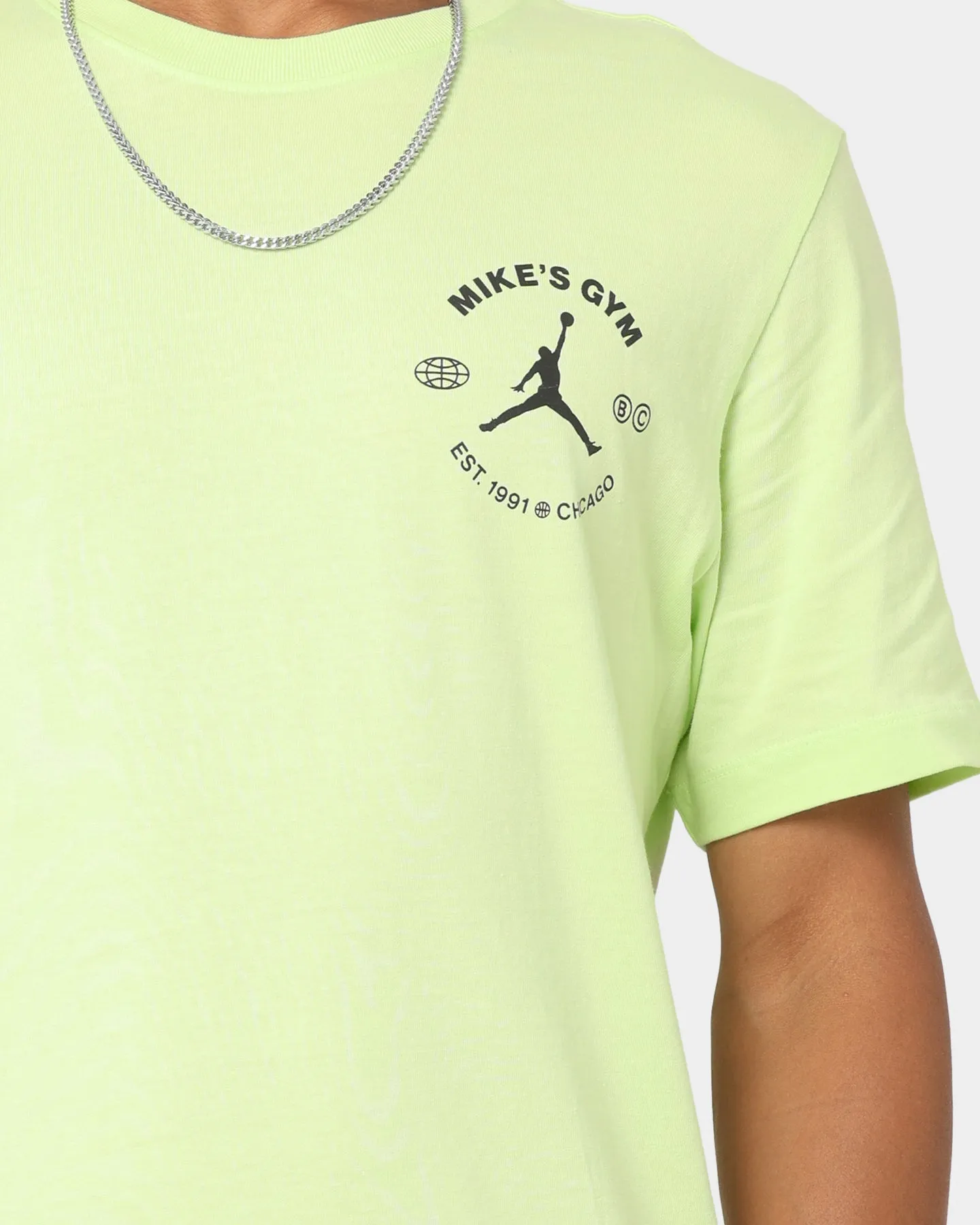 Jordan Dri-FIT Sport Breakfast Club Graphic T-Shirt Light Liquid Lime Comfy Essentials