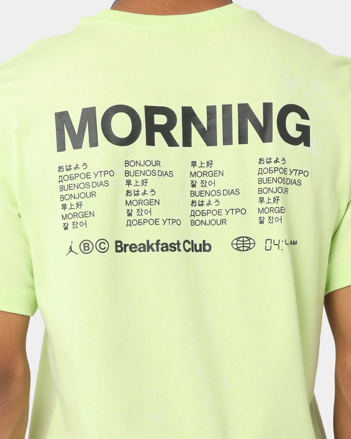 Timeless Layer Jordan Dri-FIT Sport Breakfast Club Graphic T-Shirt Light Liquid Lime
