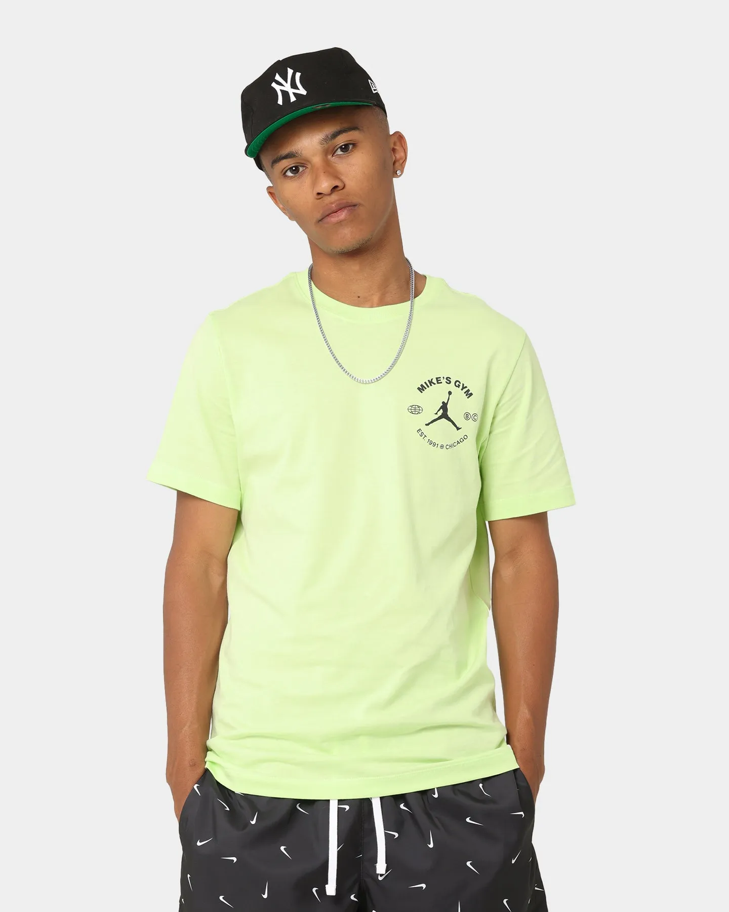 Jordan Dri-FIT Sport Breakfast Club Graphic T-Shirt Light Liquid Lime Breathable Look