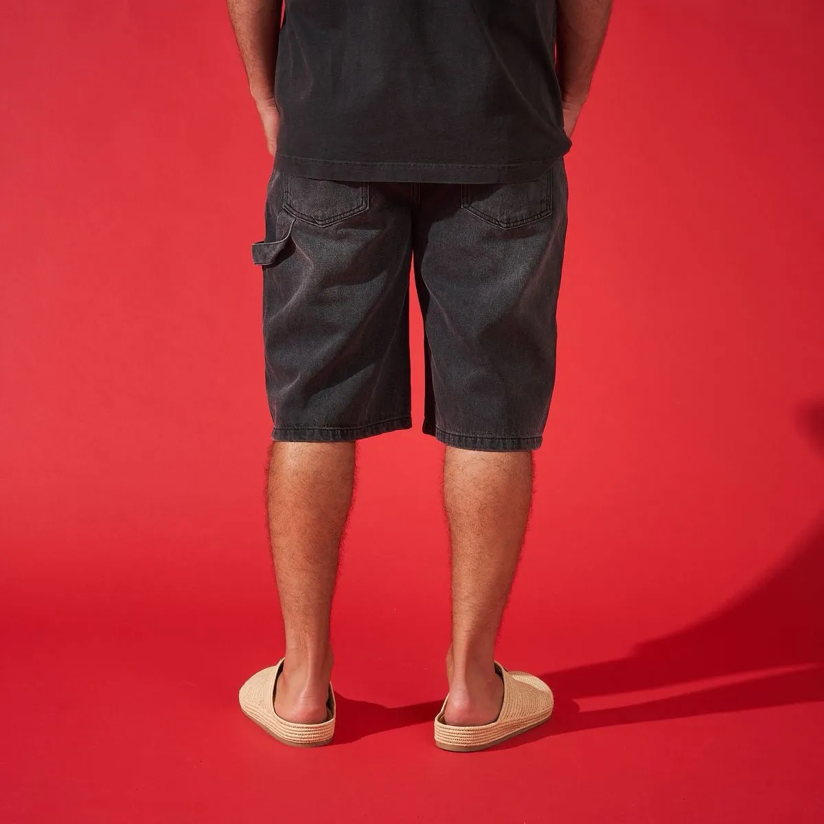 DUAA ''THRIVING'' FLAME STONE DENIM SHORT Cyber Core Strong Edge