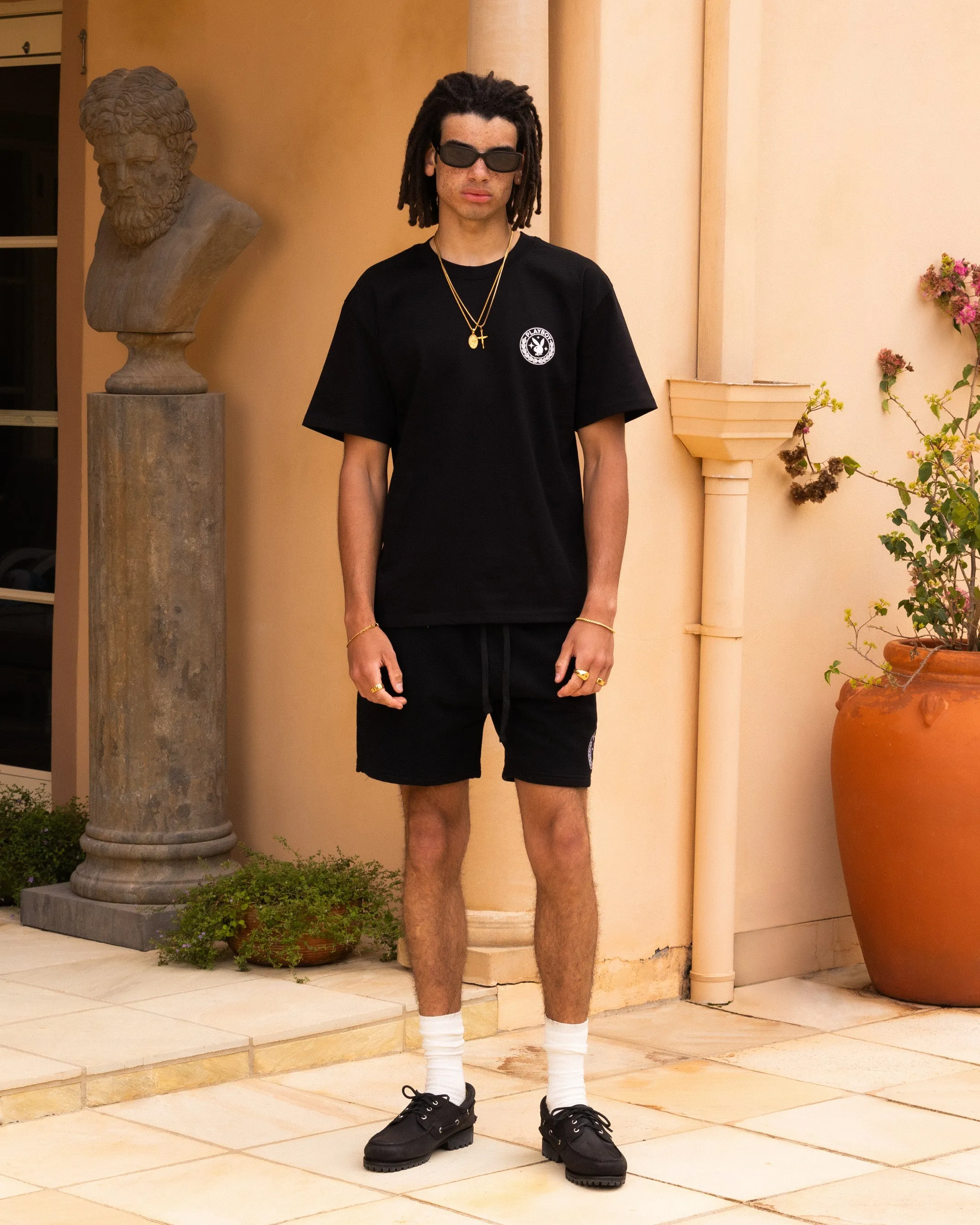 Playboy By Culture Kings A Class Shorts Black Slim Waistband