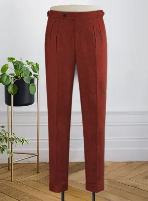 Timeless Tailoring Chic Tailoring Naples Sundowner Rust Highland Tweed Trousers
