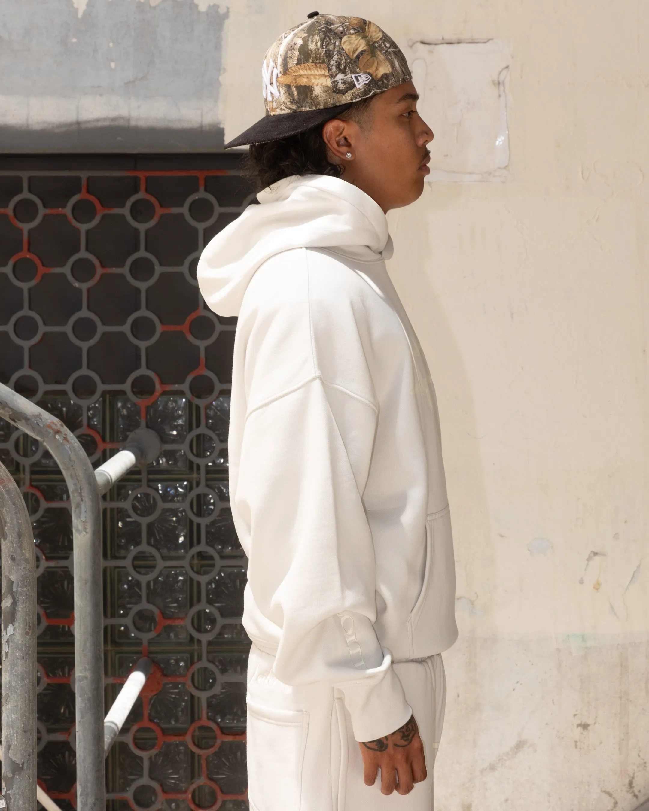 Loiter Hybrid Premium Hoodie Stone Oversized Silhouette