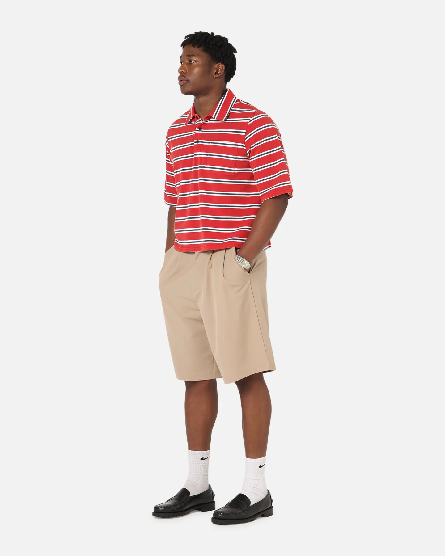 XXIII Striped Polo T-Shirt Red Stripe Effortless Comfort
