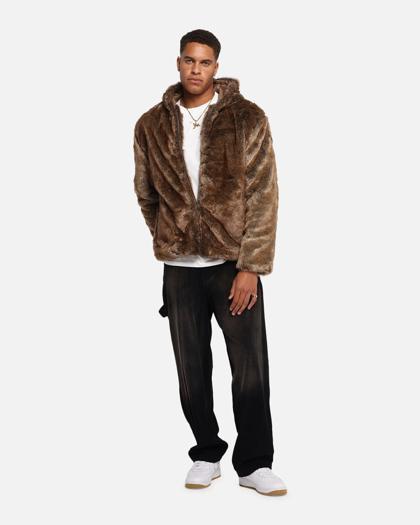 XXIII Into The Wild Fur Jacket Brown Winter Comfort Layered Look