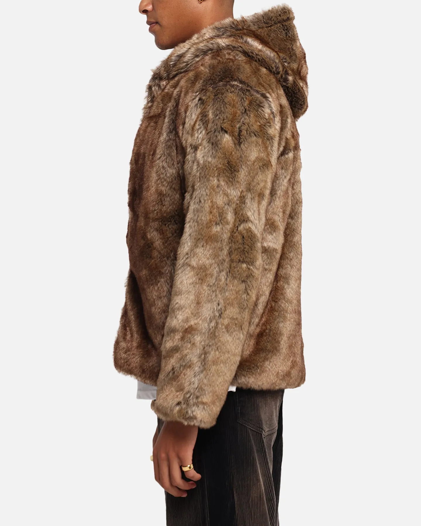Contoured Fit XXIII Into The Wild Fur Jacket Brown