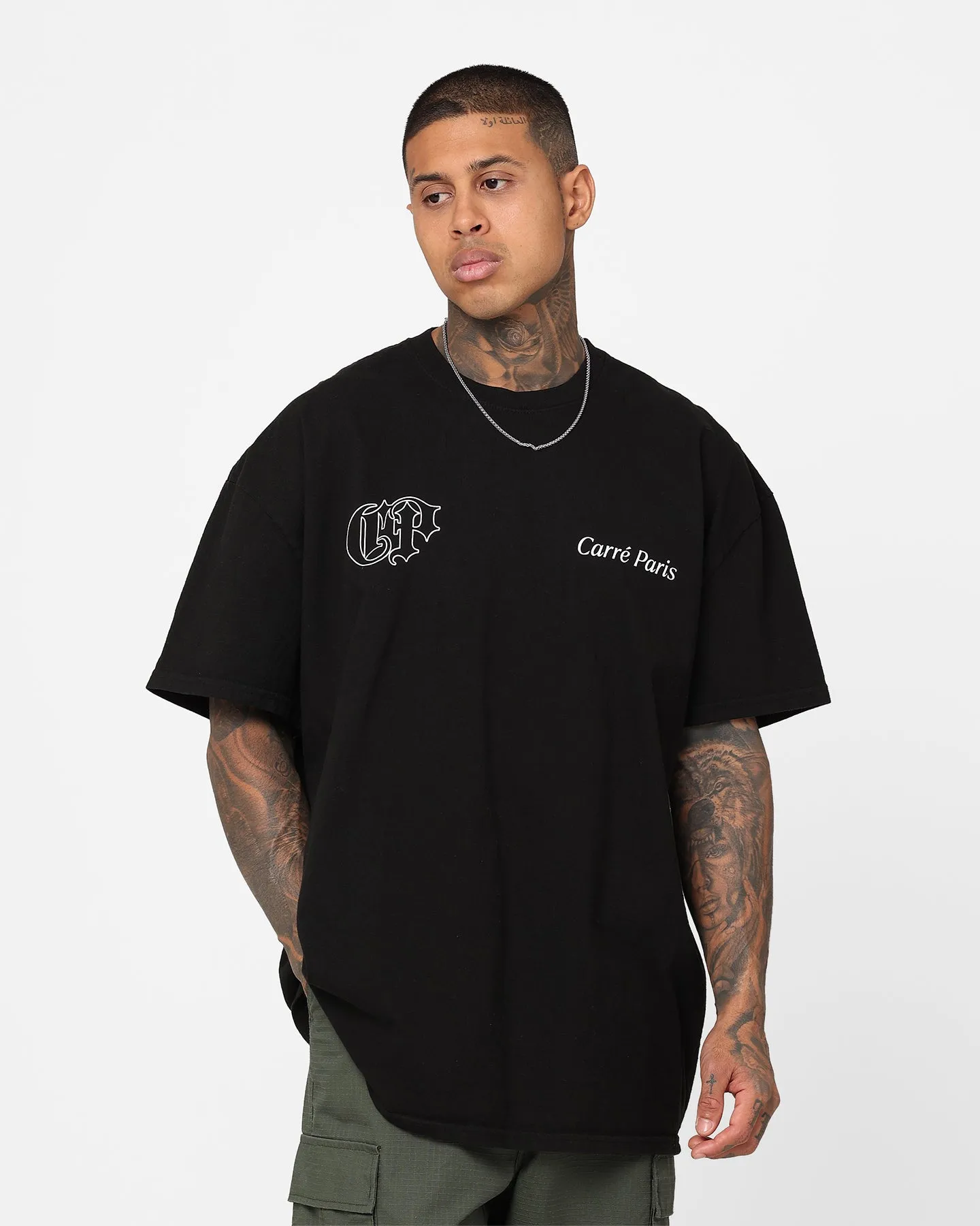 Carre Fallen Oversized T-Shirt Black Trendy Casual Wear Functional Wearable