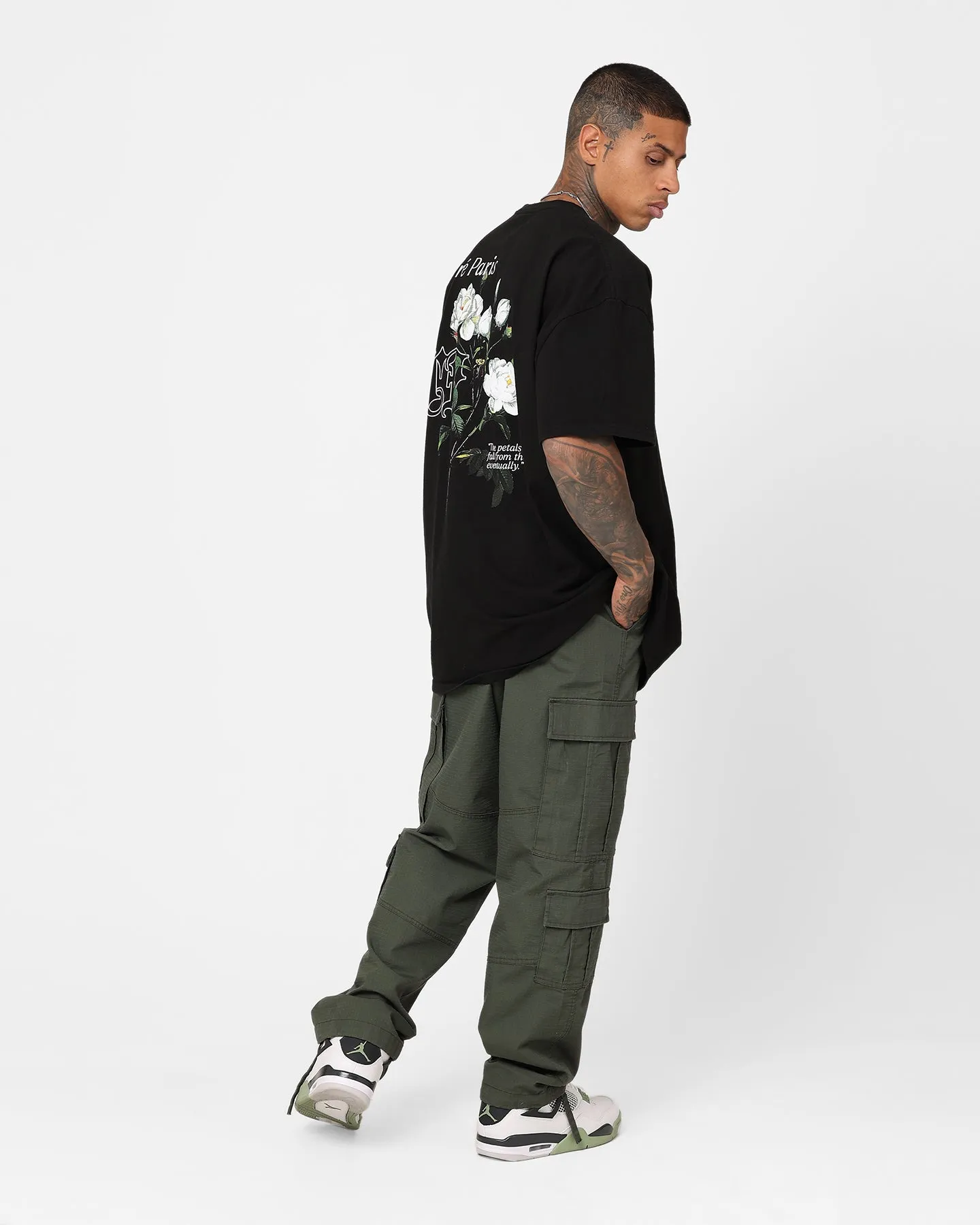 Comfortable yoga clothing Carre Fallen Oversized T-Shirt Black