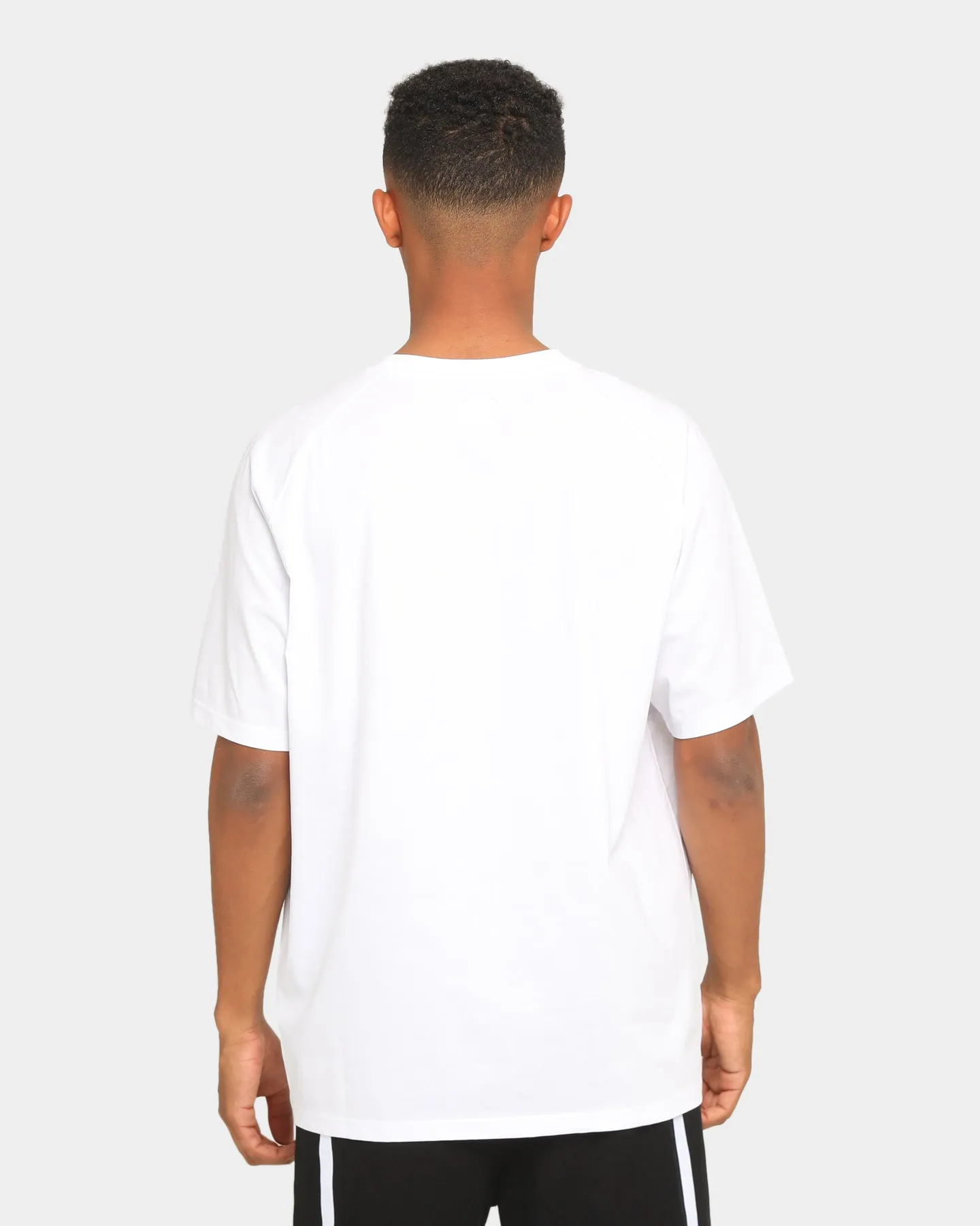 hiking clothes skinny but not tight Elevn Clothing Co. Manifest Raglan Short Sleeve T-Shirt White