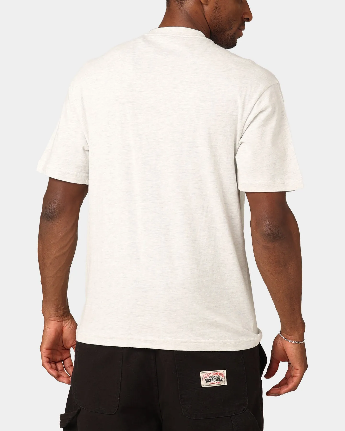 Mitchell & Ness St. Kilda Saints Character T-Shirt Silver Marle Printed uniqueness Soft Fit Wear