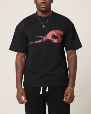 Cozy Vibe Wear Colorfast Dye Saint Morta Ssix Drop Shoulder T-Shirt Black