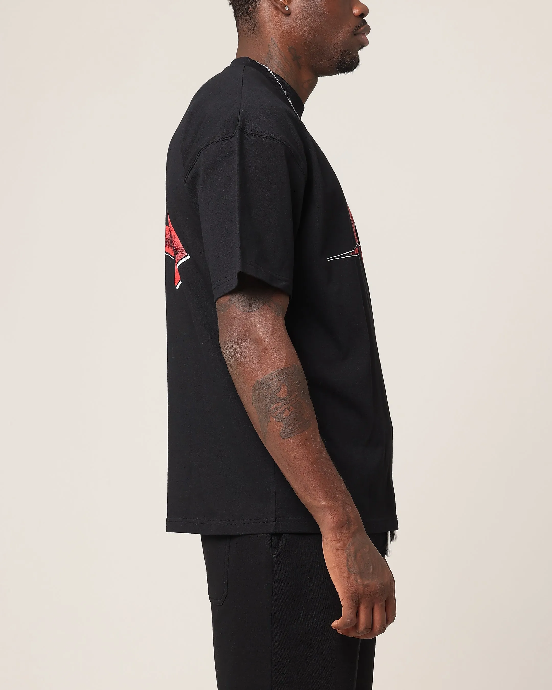 Saint Morta Ssix Drop Shoulder T-Shirt Black Chill Vibe
