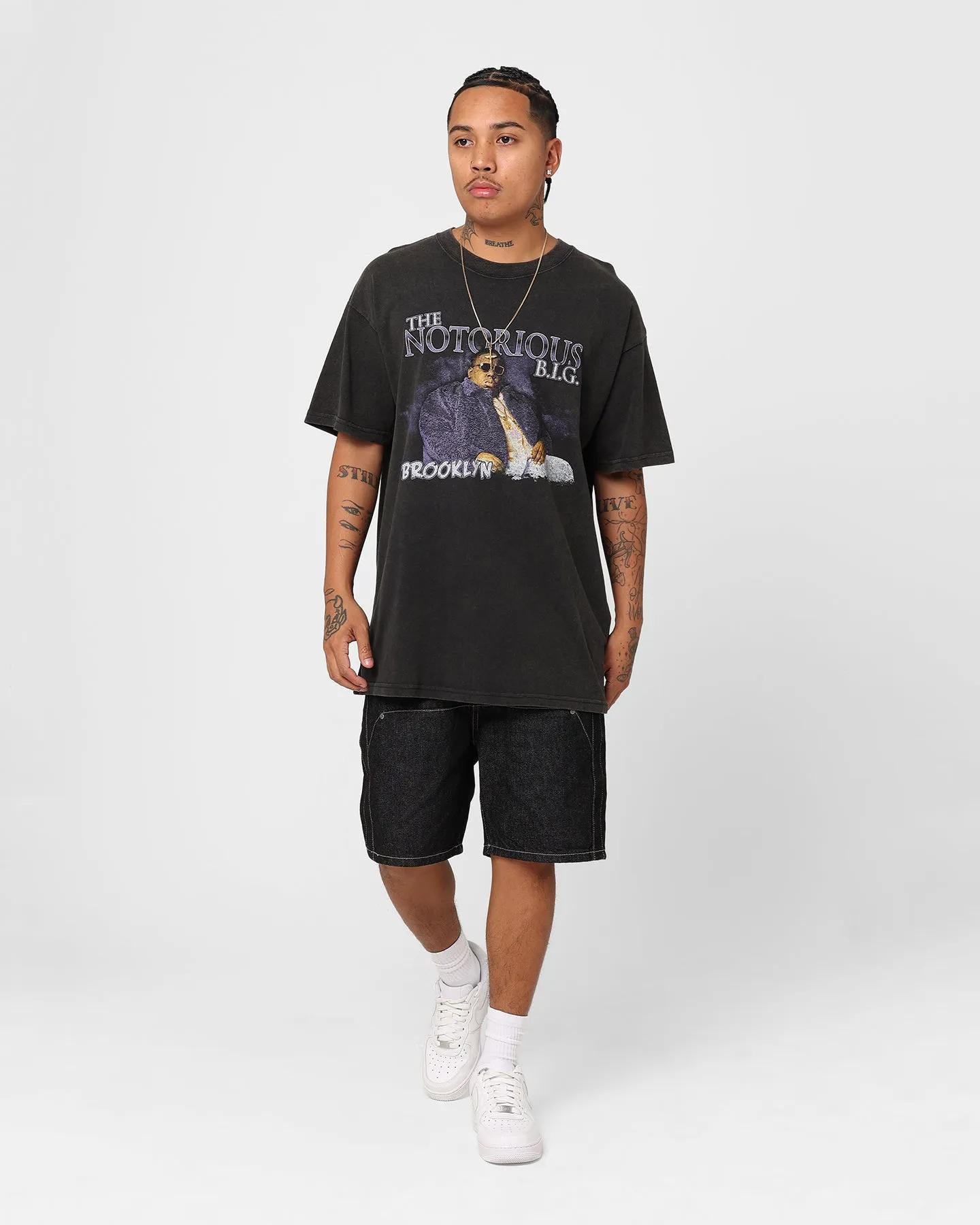 Notorious B.I.G King Of Brooklyn T-Shirt Black Wash graduation