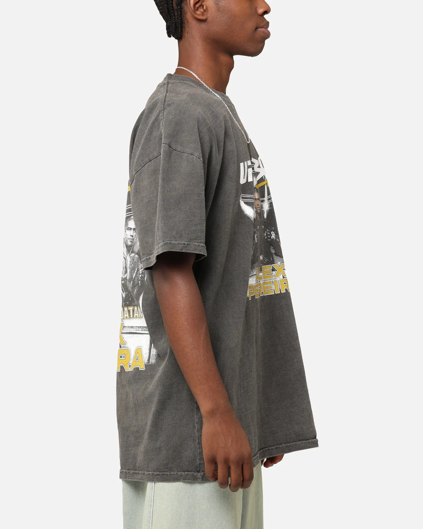 UFC By Culture Kings Alex "Poatan" Pereira 300 Heavyweight T-Shirt Black Wash Double Stitched Seams