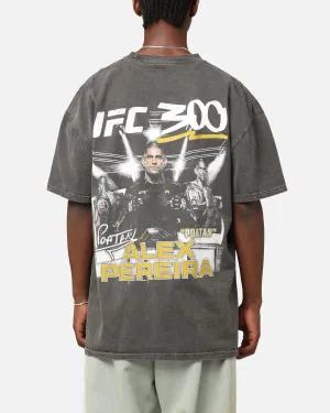 UFC By Culture Kings Alex "Poatan" Pereira 300 Heavyweight T-Shirt Black Wash Multi Directional Stretch Sophisticated Casual