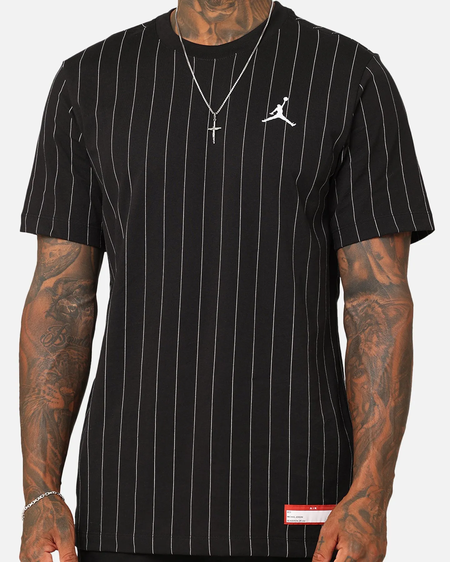 Sustainable Dye Process Jordan Flight MVP Crew T-Shirt Black/White