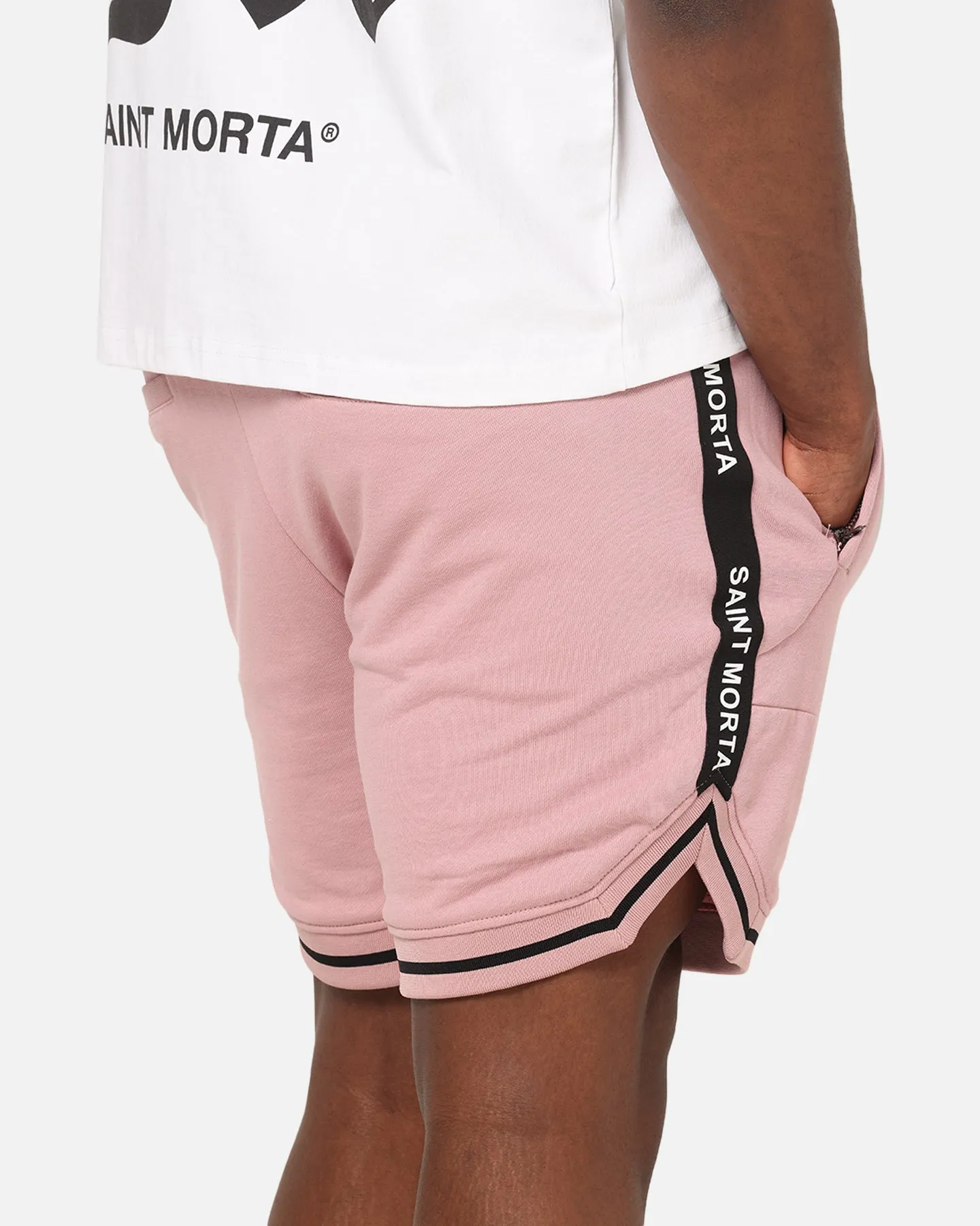Saint Morta Icon X Fleece Shorts Dusty Pink Travel Friendly