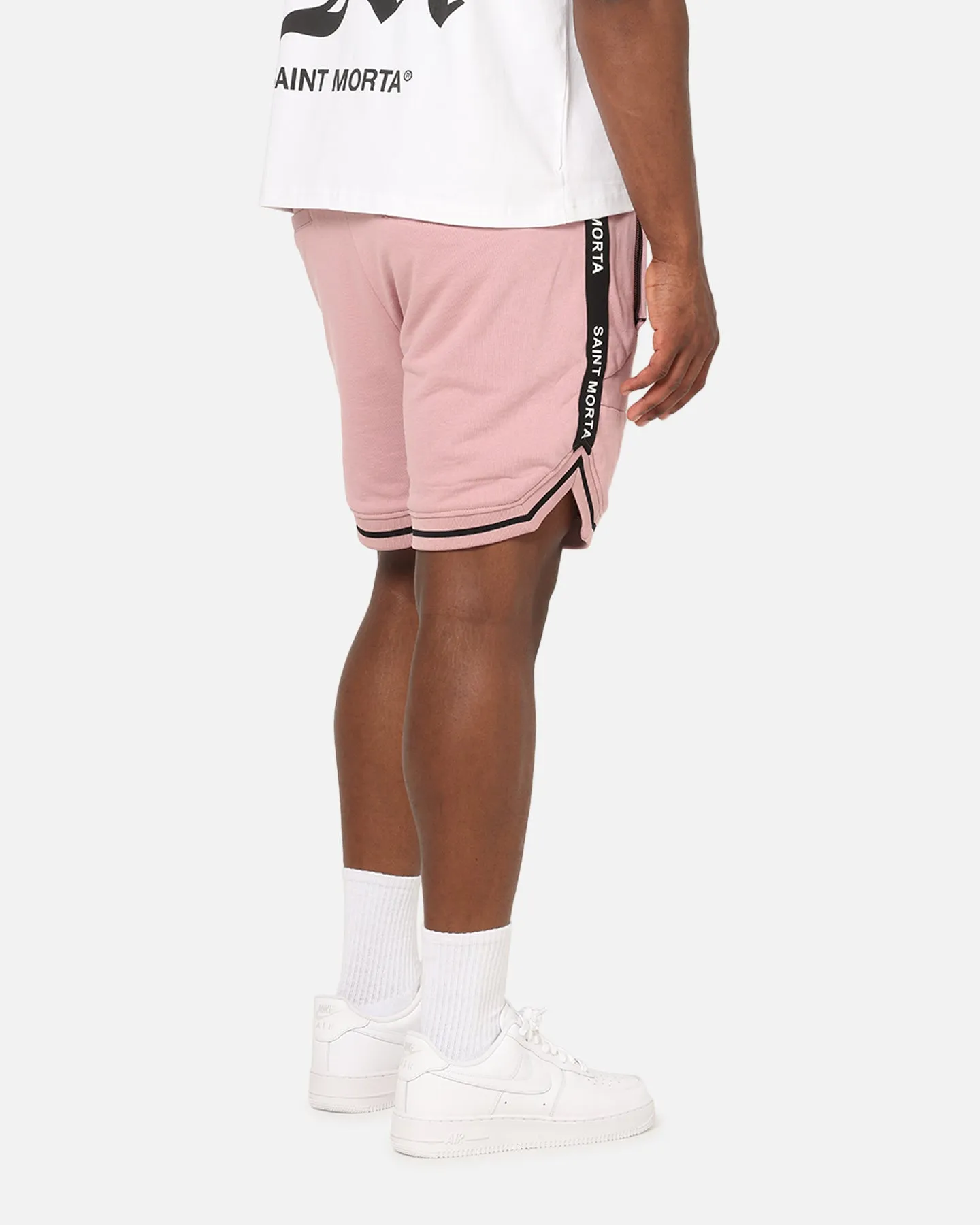 Light Reflective Trim Saint Morta Icon X Fleece Shorts Dusty Pink