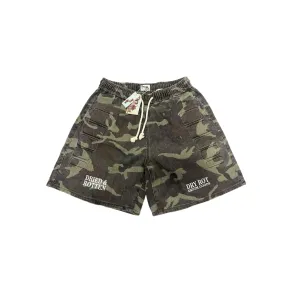 AntiPilling Finish Dry Rot "Denim Goods" Shorts Camo Wash