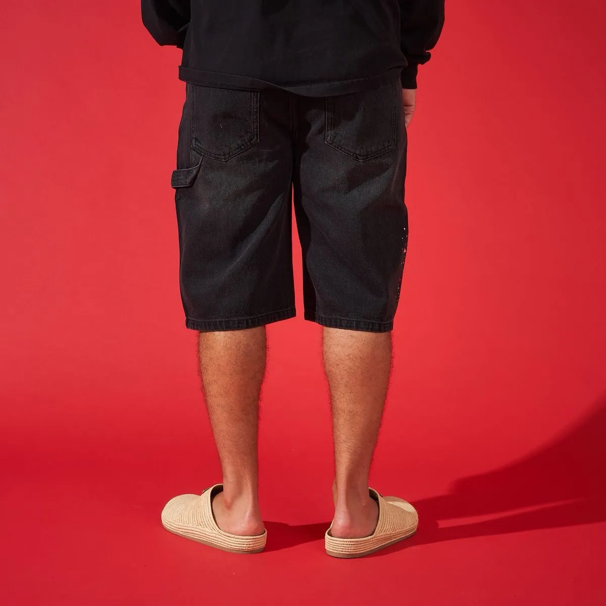 DUAA ''SUPPLICATION'' STONE BLACK DENIM SHORT Effortless Style