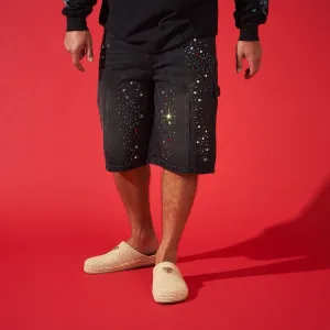 Sporty Gear Reflective Safety Accents DUAA ''SUPPLICATION'' STONE BLACK DENIM SHORT