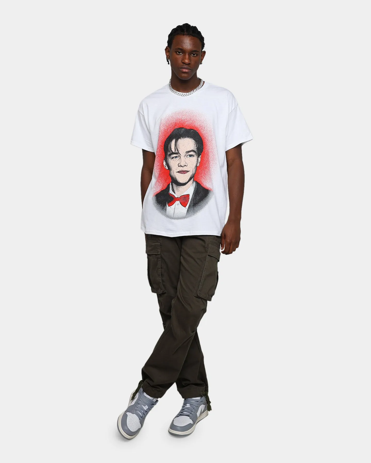 Self Fabric Tape Goat Crew Romeo T-Shirt White