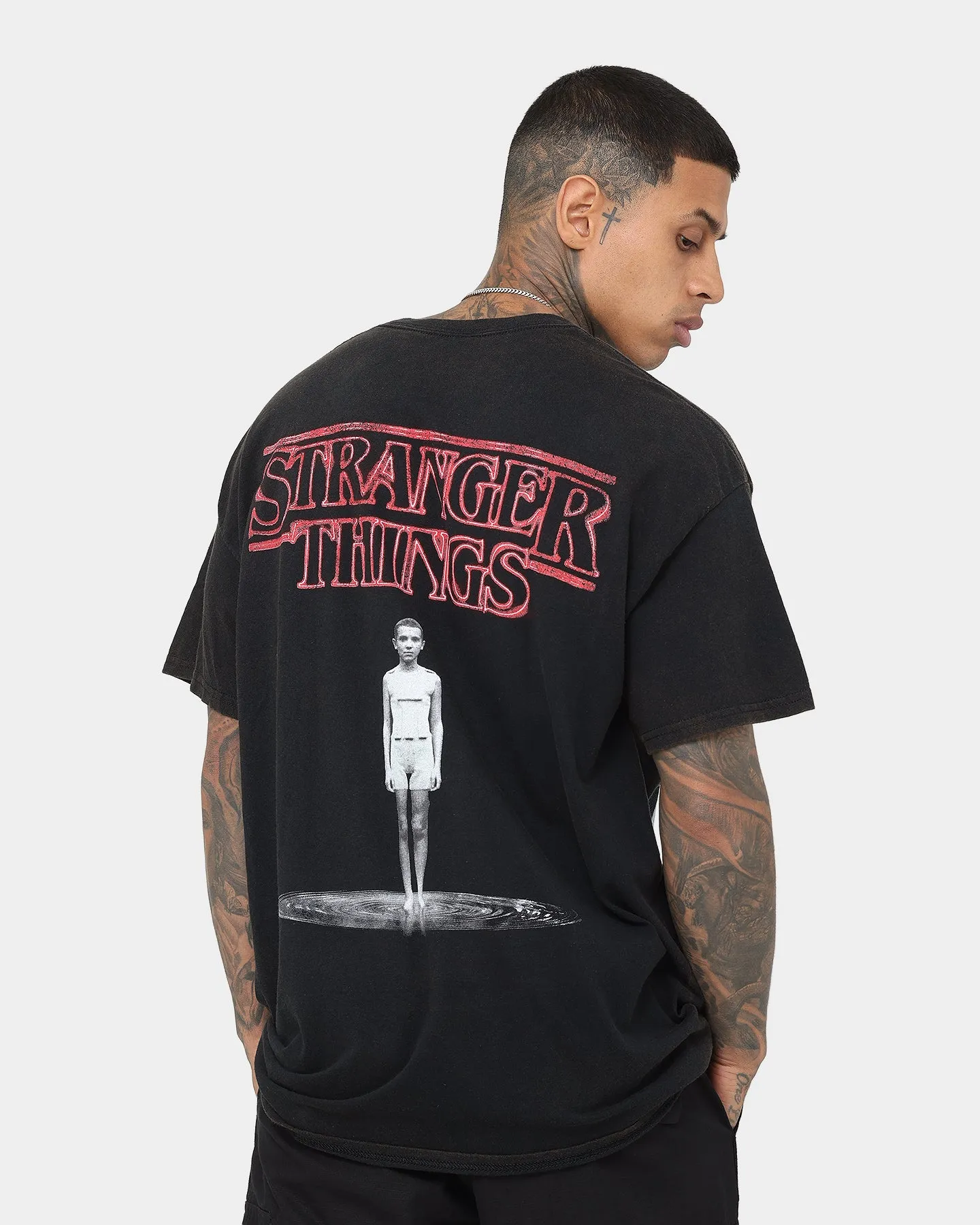 Goat Crew X Stranger Things Eleven Premium Vintage T-Shirt Black Wash Minimalist fashion Cozy Layers