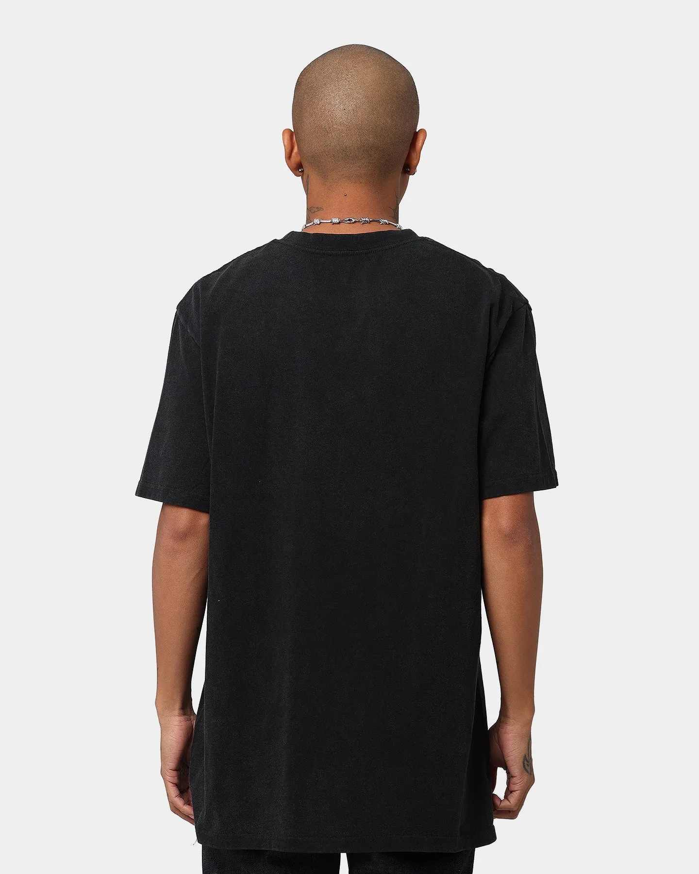 Simple Layer Bravado Faces Short Sleeve Vintage T-Shirt Washed Black