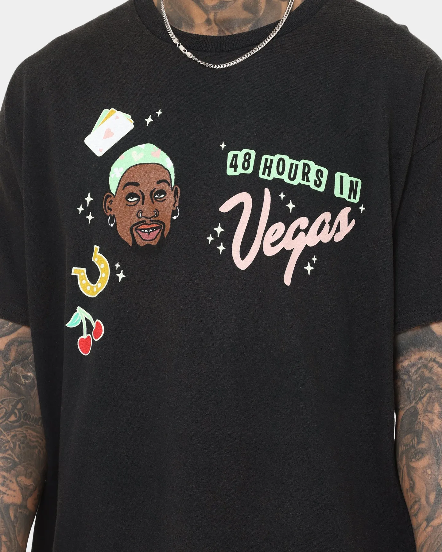 Rodman Brand 48 Hours In Vegas Vintage T-Shirt Black Wash Work efficiency perfect for all-day wear