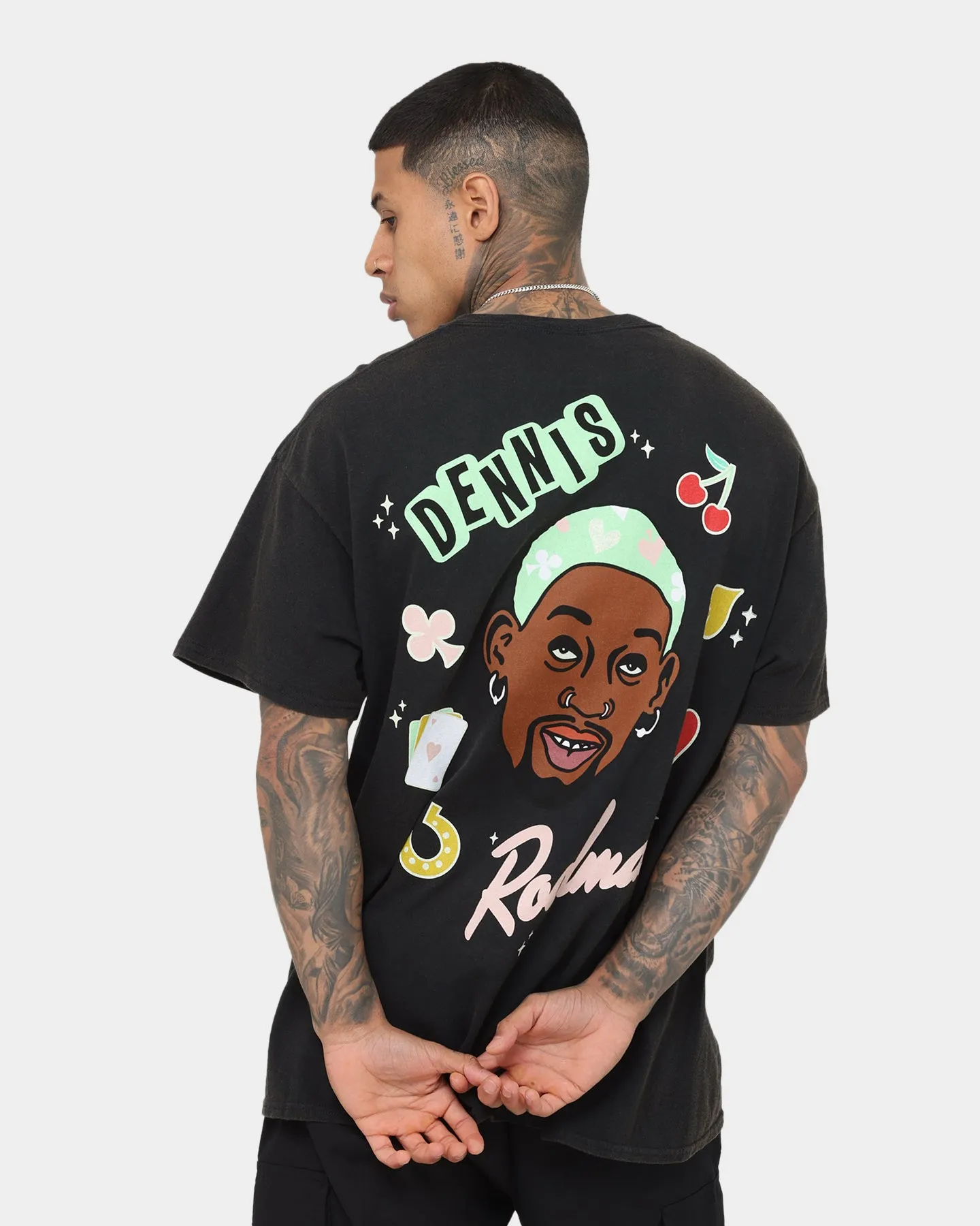 Rodman Brand 48 Hours In Vegas Vintage T-Shirt Black Wash Relaxed Fit