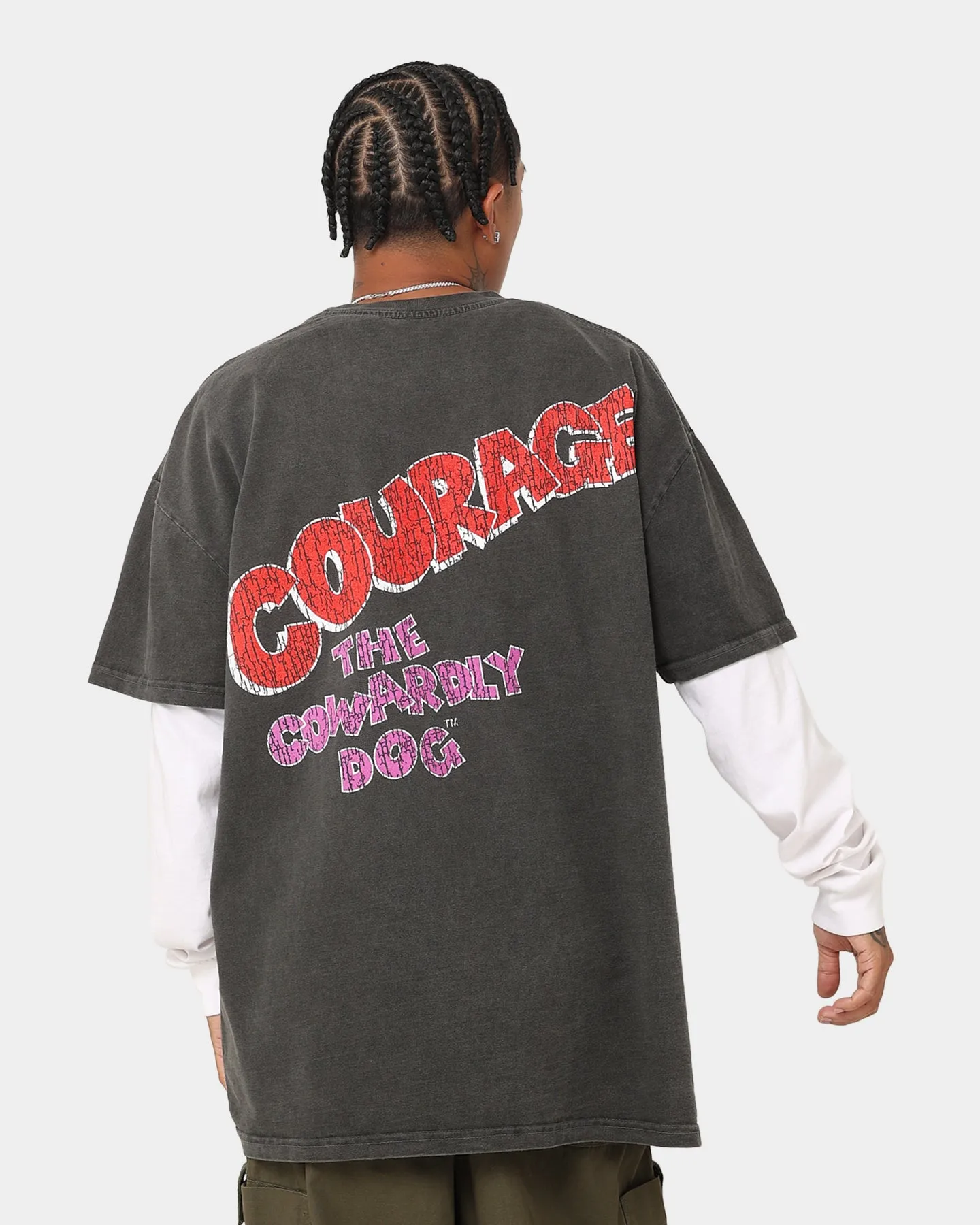 American Thrift X Cartoon Network Courage Heavyweight T-Shirt Black Wash Seasonal top