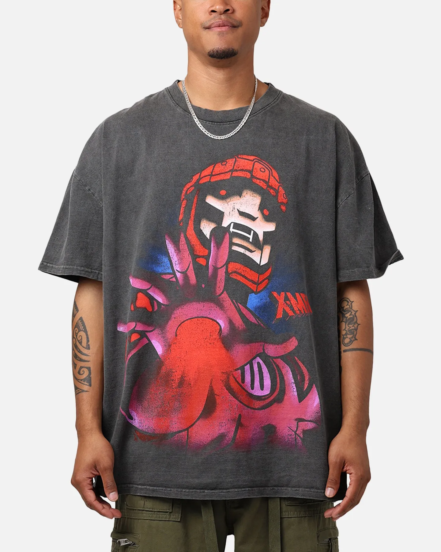 Marvel X-Men Sentinel Heavyweight T-Shirt Black Wash cotton material