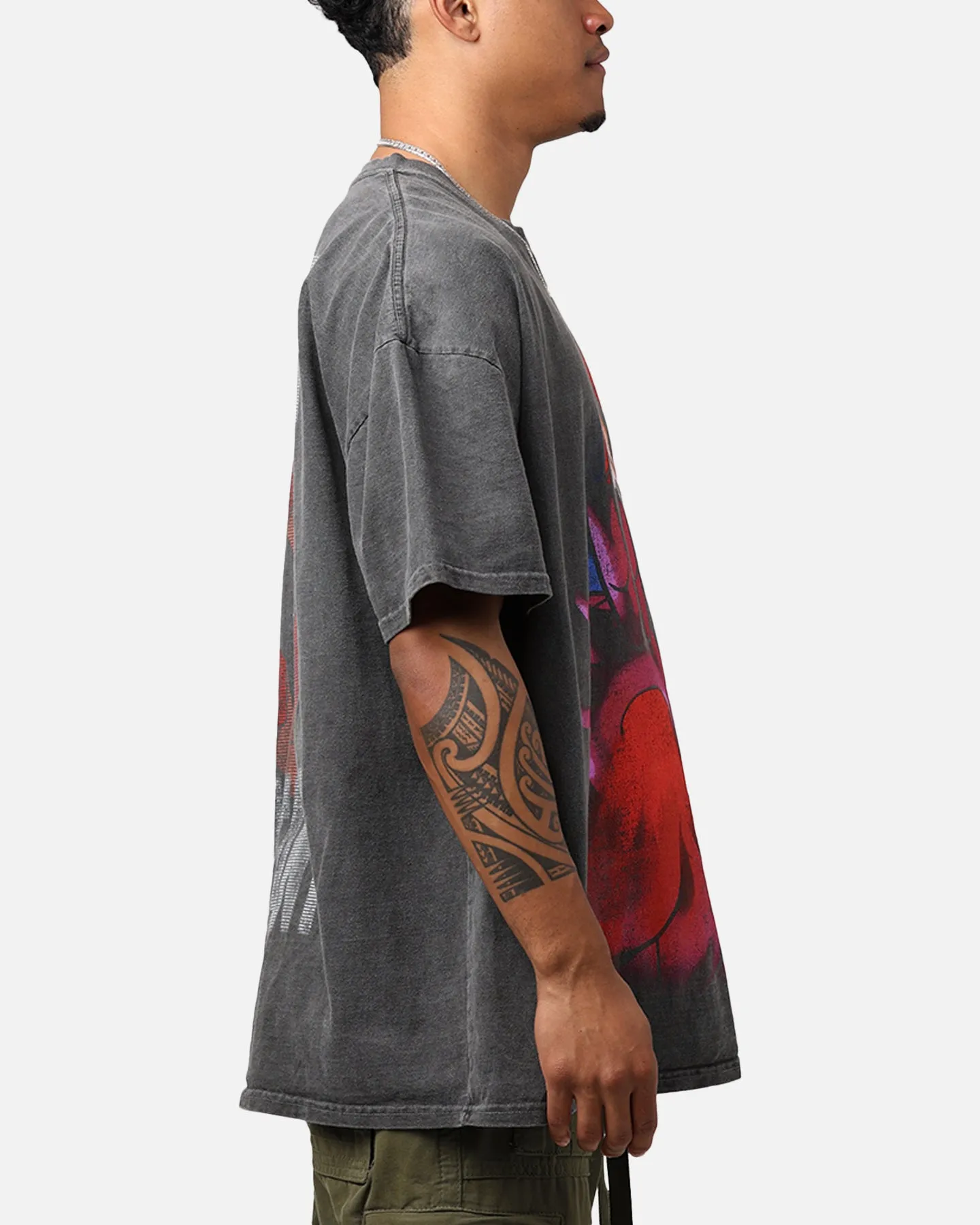 Marvel X-Men Sentinel Heavyweight T-Shirt Black Wash Water Based Ink Print Organic Cotton