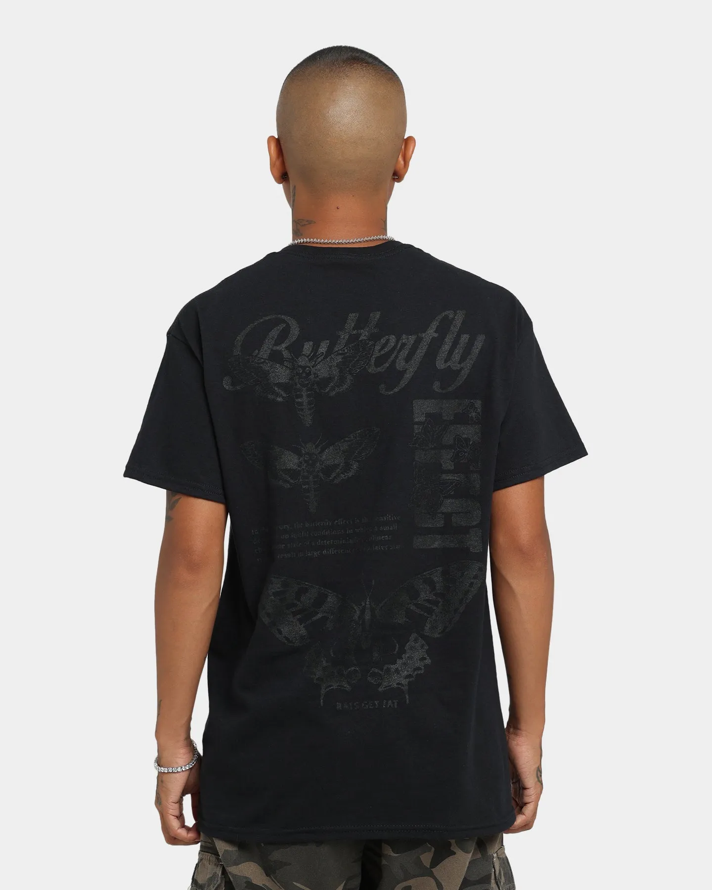 TearResistant Fabric Weekend Style Rats Get Fat Butterfly Effect Vintage T-Shirt Black/Black