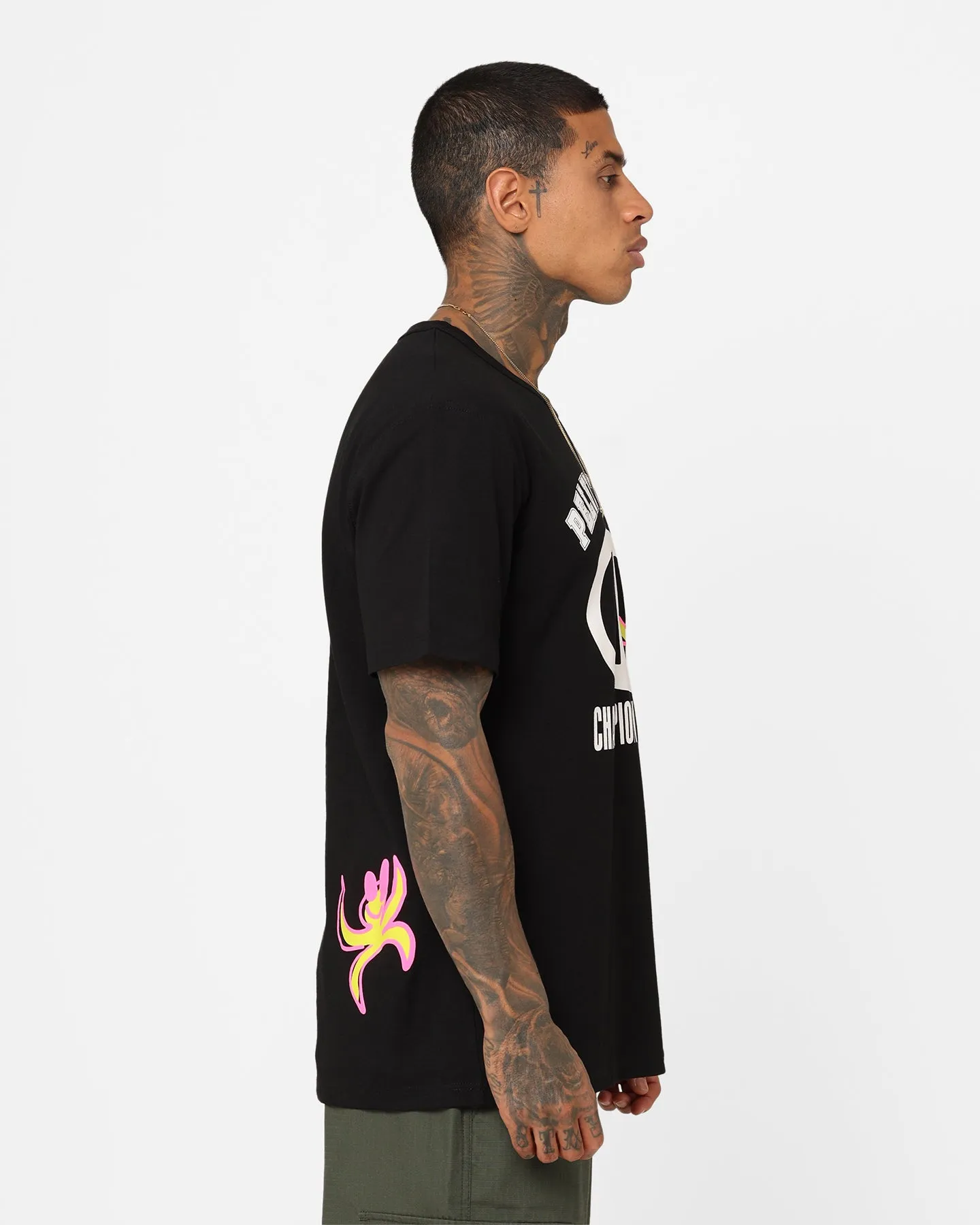 Champion X Pelvis Graphic T-Shirt Black Simple and Relaxed skinny but not tight