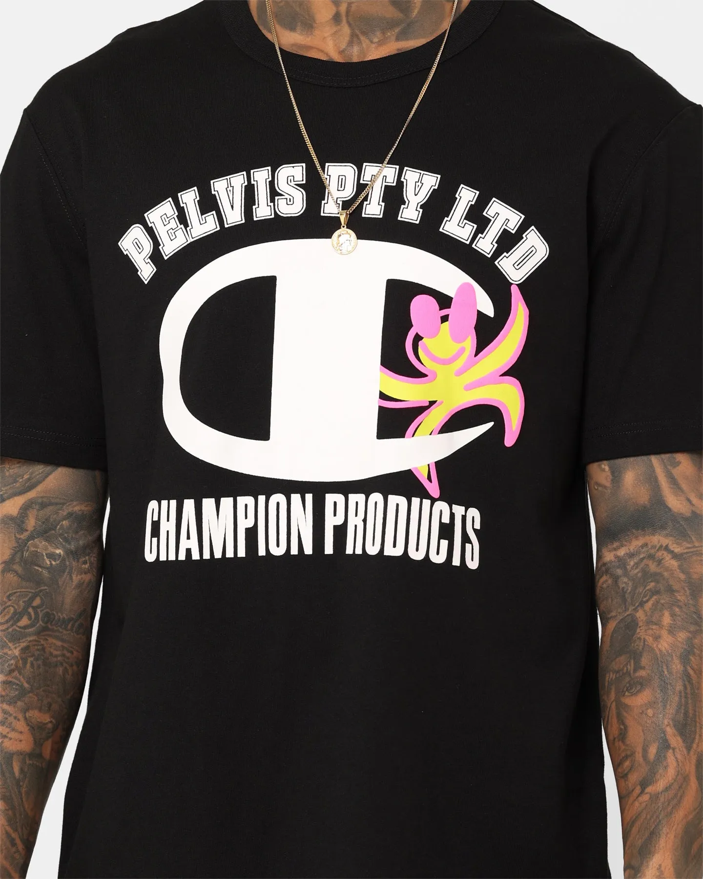 Classic Fit Champion X Pelvis Graphic T-Shirt Black