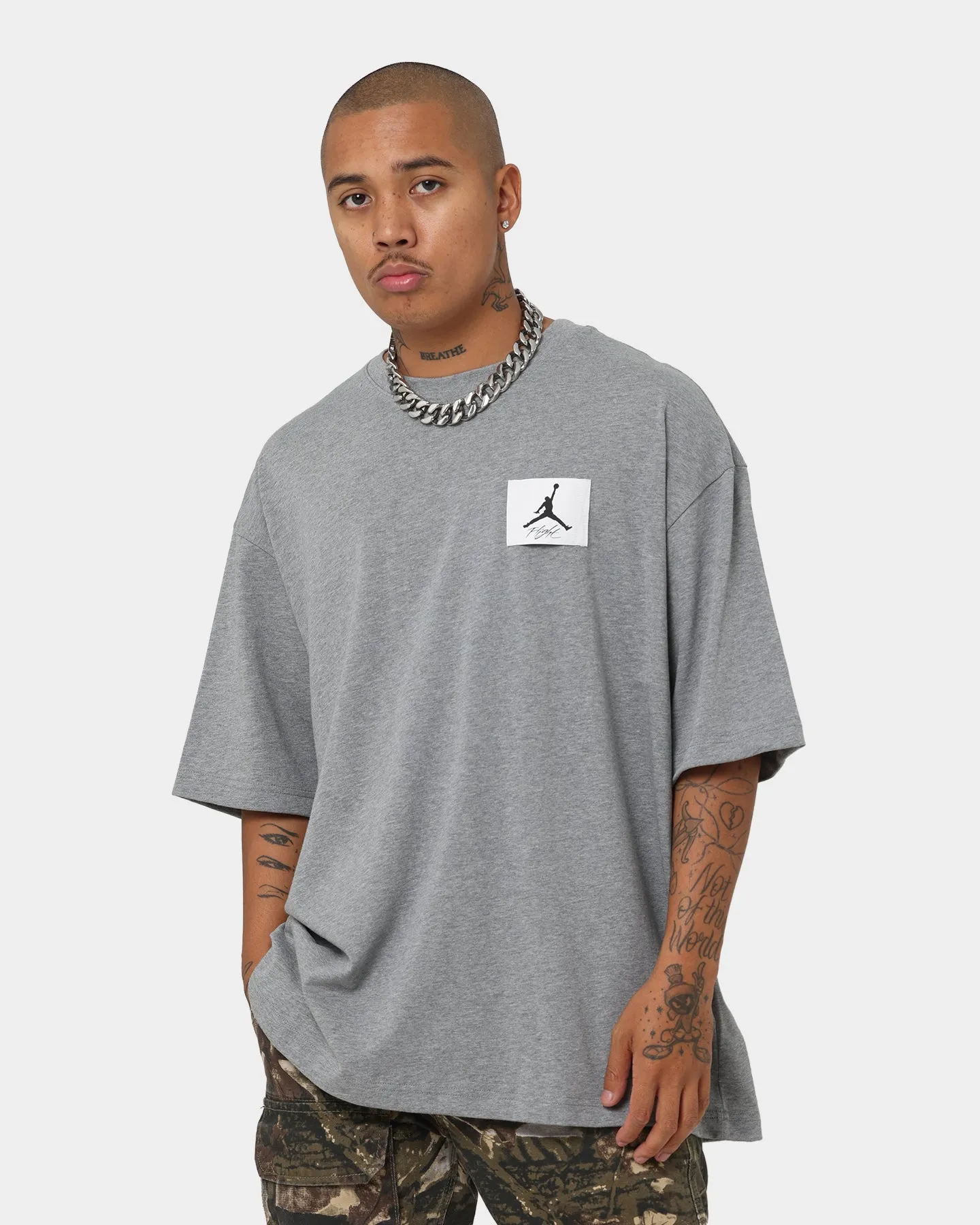 Timeless and Chic Jordan Flight Essential Oversized T-Shirt Carbon Heather