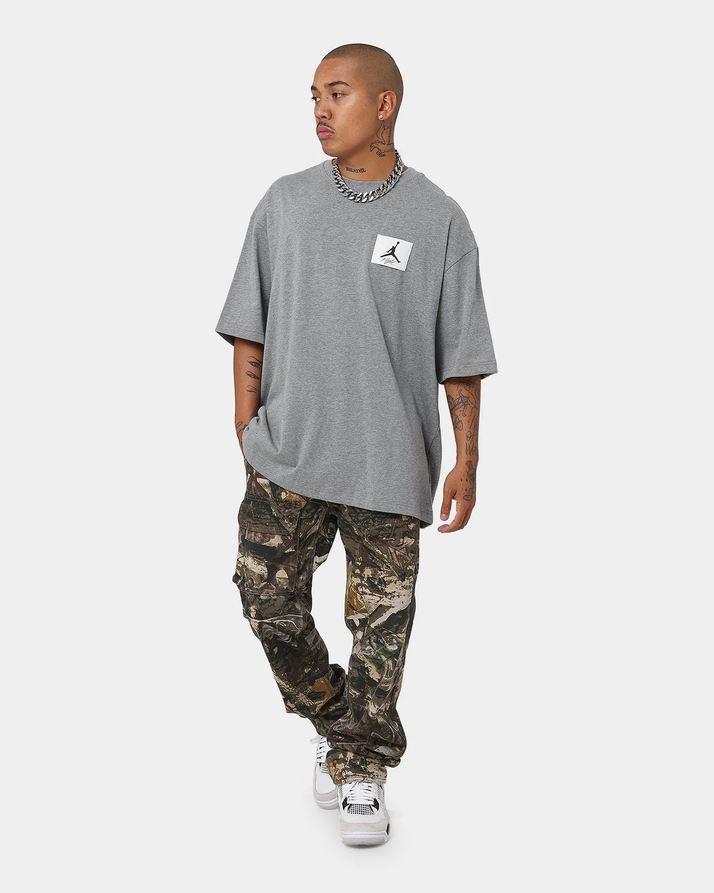 Jordan Flight Essential Oversized T-Shirt Carbon Heather Stylish Essential