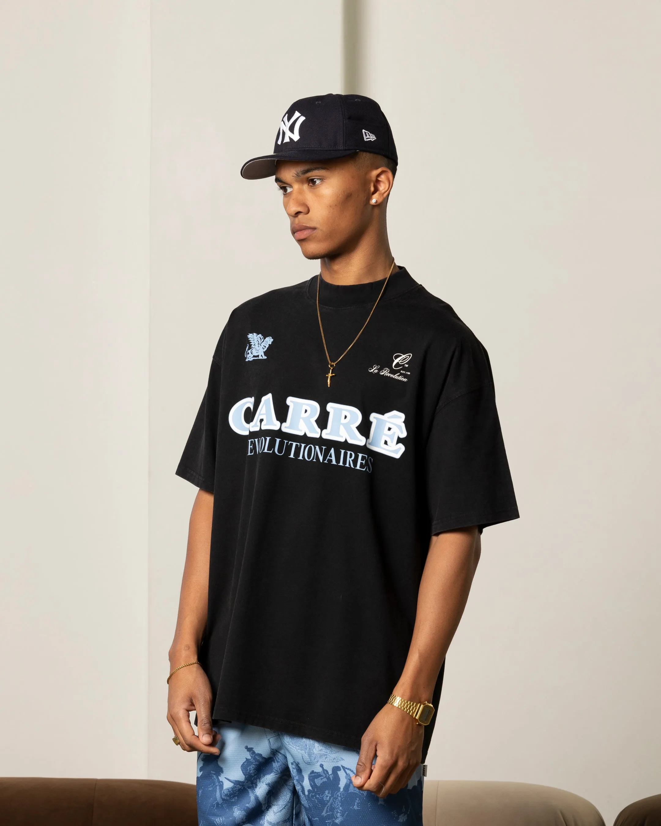 Carre Formula Oversized T-Shirt Washed Black On-the-Go Fashion Daily Casual