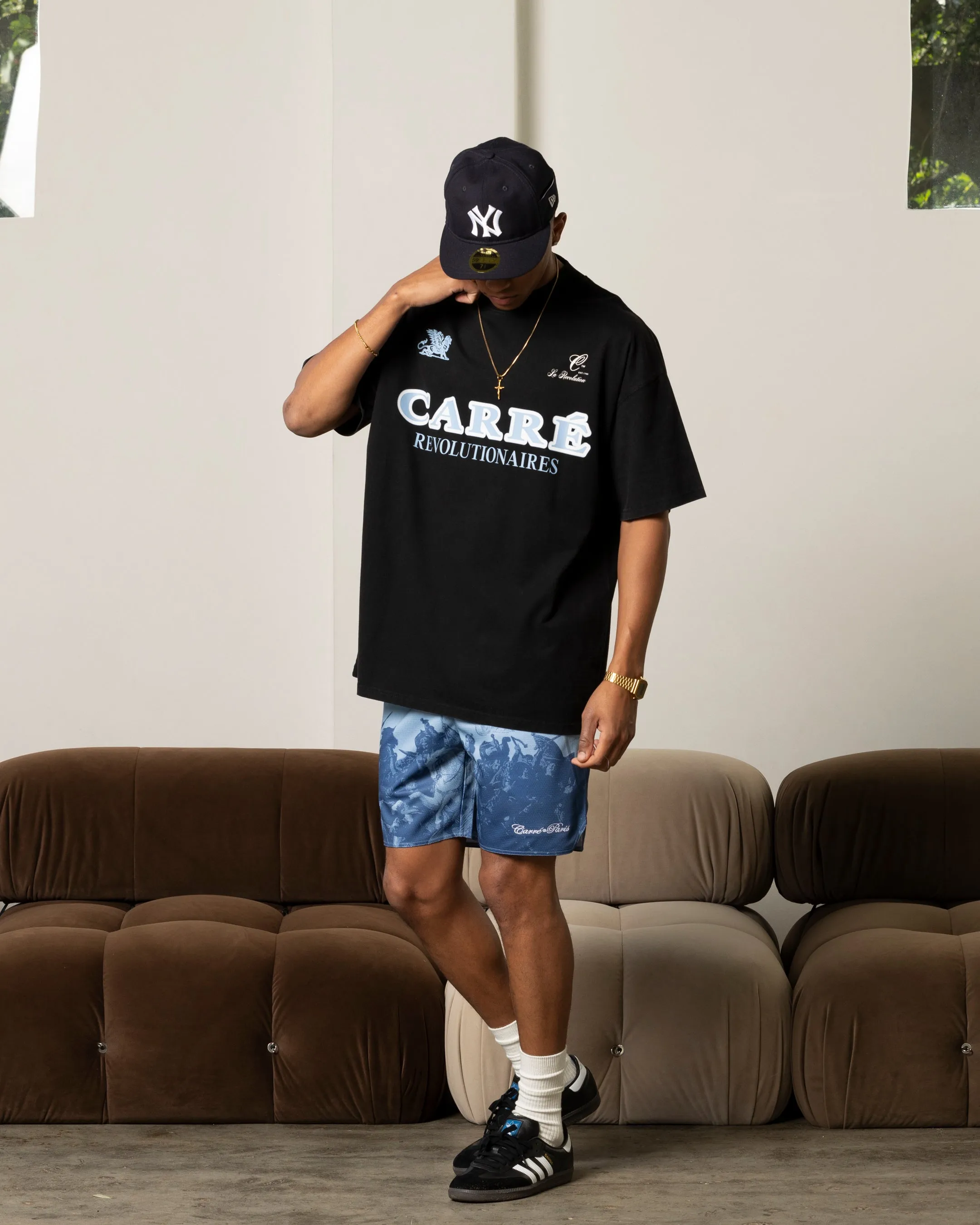 Carre Formula Oversized T-Shirt Washed Black Bohemian freedom Classic Smart