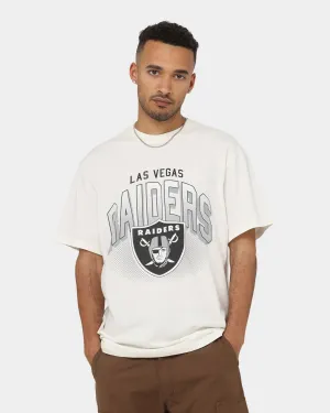 dry cleanable Majestic Athletic Las Vegas Raiders Stripe Sleeve Oversized T-Shirt Optic White