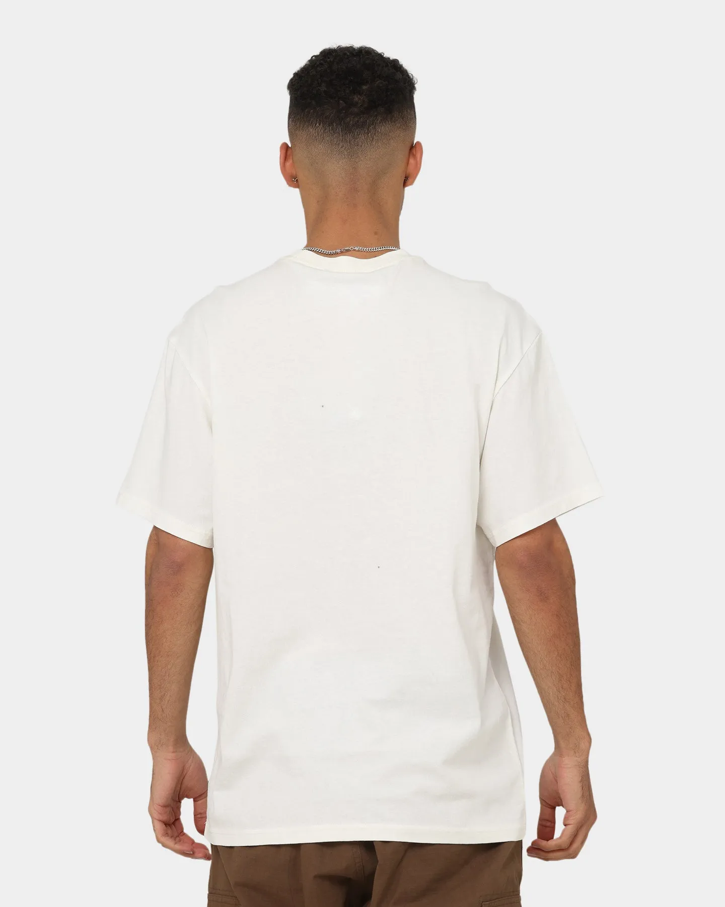Majestic Athletic Las Vegas Raiders Stripe Sleeve Oversized T-Shirt Optic White Neutral Color Cool and Comfortable