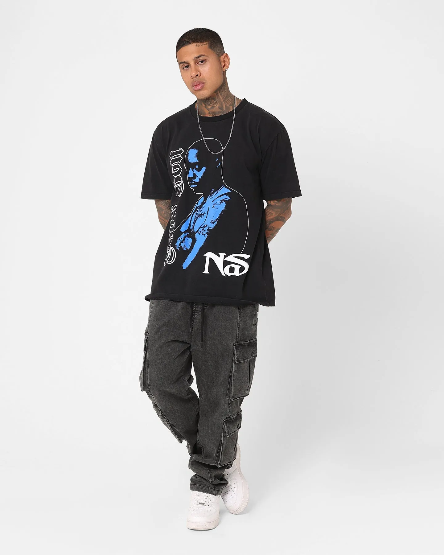 Comfortable Fit Wear Nas Gods Son Black T-Shirt Washed Black