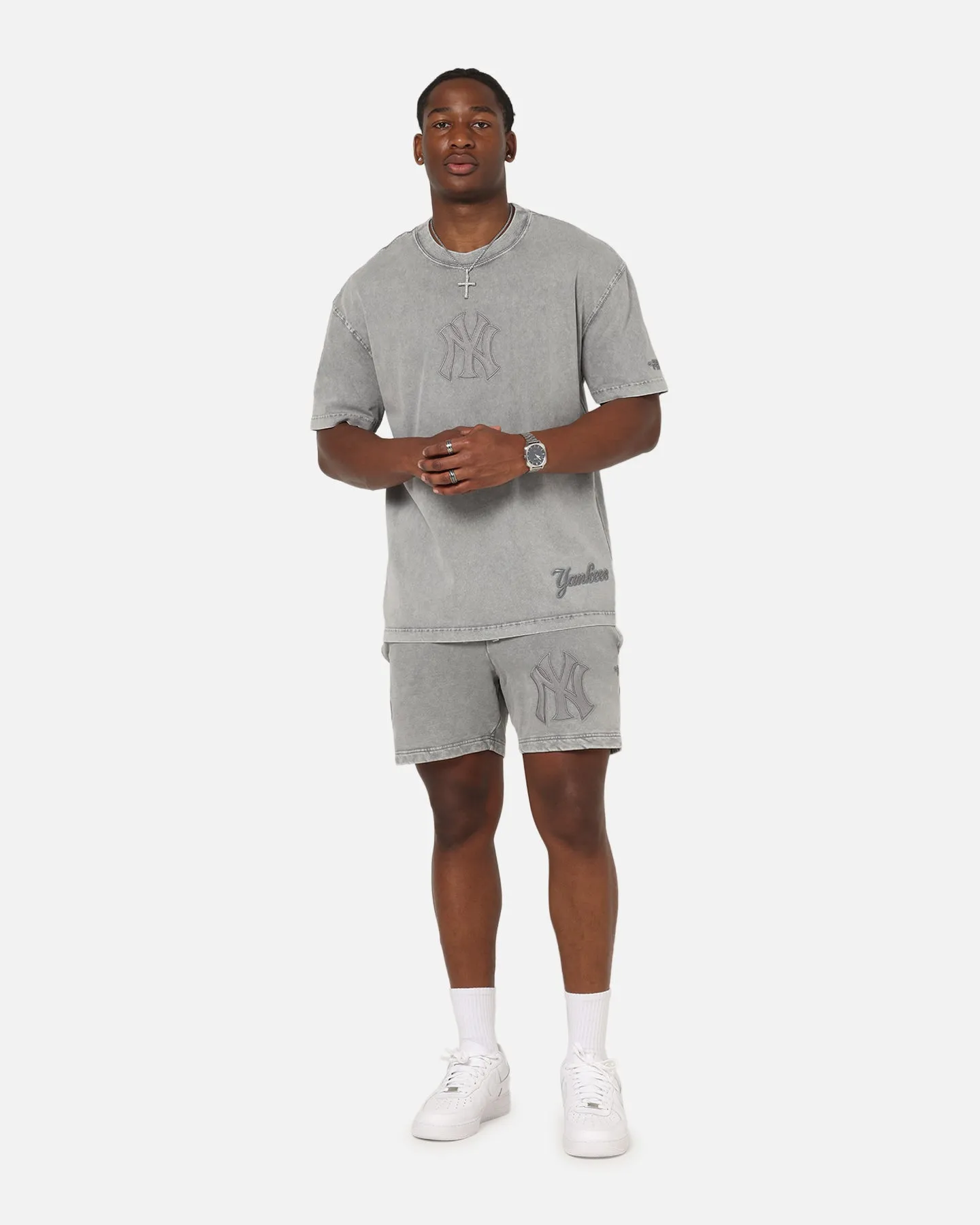 Retro Style Pro Standard New York Yankees Washed Classic Shorts Washed Grey