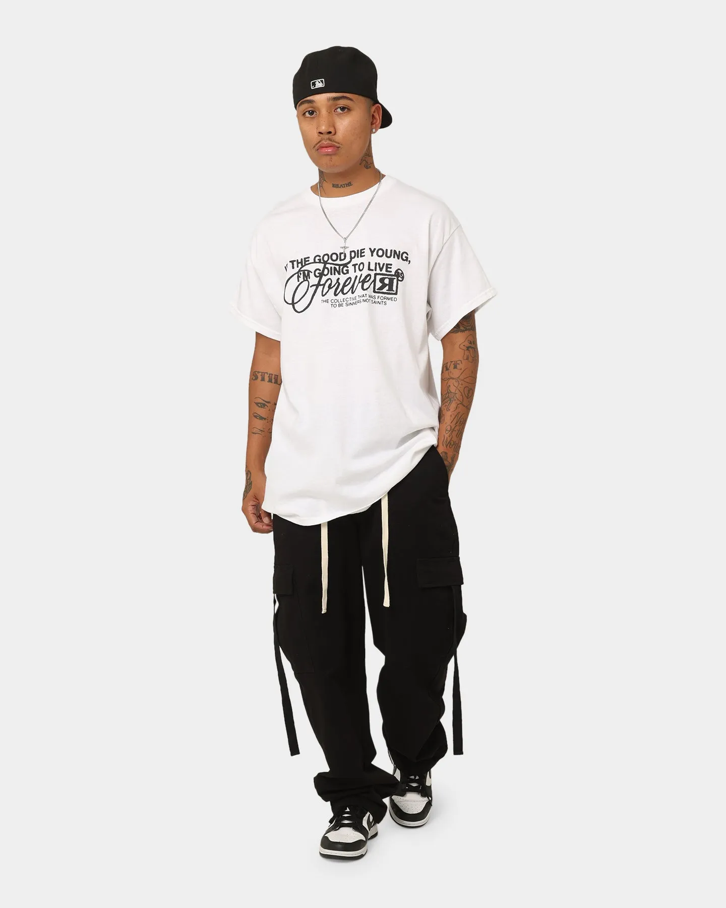 Fashion Outfit Rats Get Fat Live Forever T-Shirt White